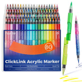 80 Colors ClickLink Acrylic Markers